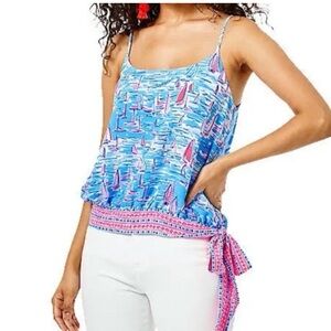 Lilly Pulitzer Ainsley top in Boatylicious print size XL